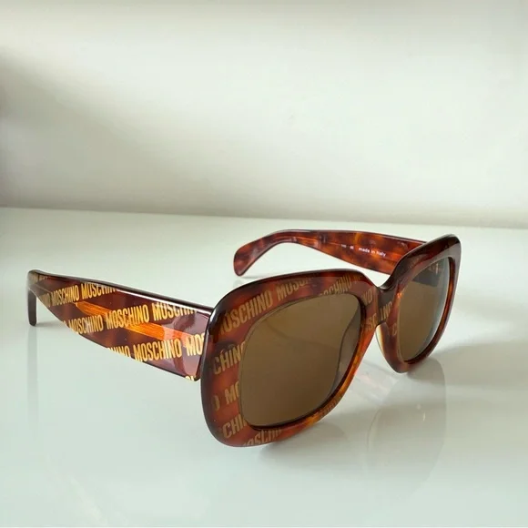 Vintage Moschino women sunglasses New Authentic Gold Vintage Moschino MM3021-S Sunglasses – RSTKD Vintage main image 4